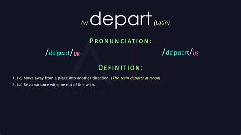 Depart Meaning .